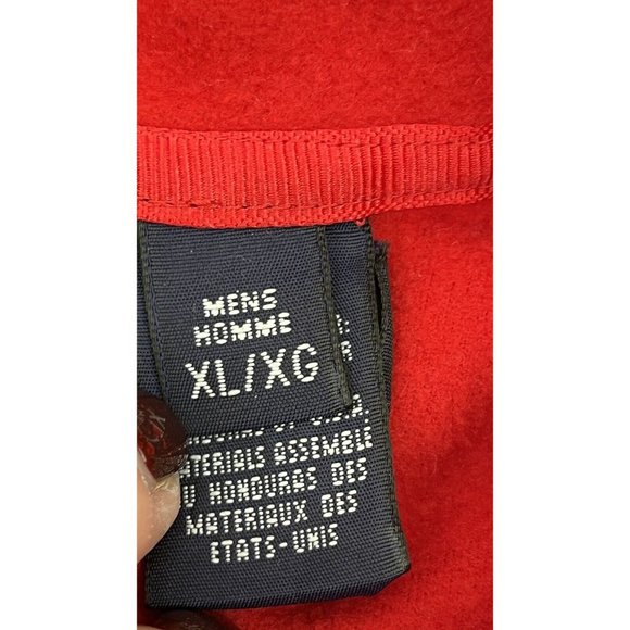 VTG Eddie Bauer Fleece‎ Pullover Mens XL Polartec 1/4 Zip Red EBTEK Canada - Picture 10 of 11